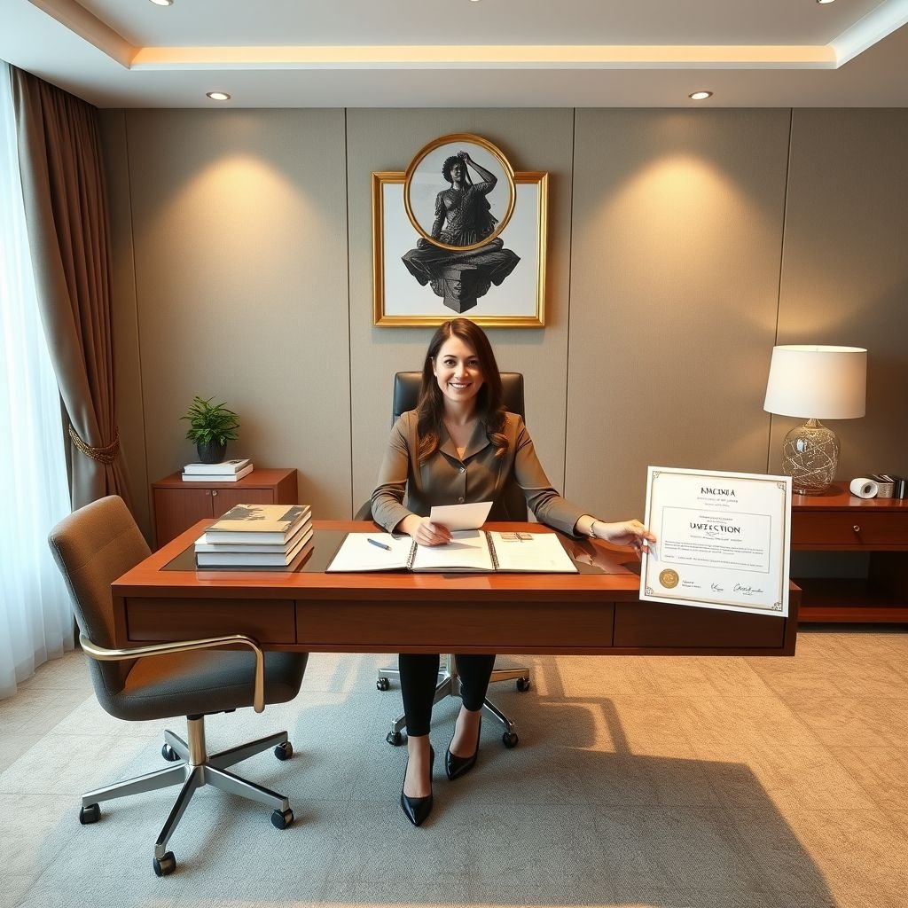 {"prompt":"an instagram image for our website which is for an agency helping students through their admission process to university, featuring a lady in a suite on a desk, where people hand her over documents on the right side and when they leave they get their graduation certifacte on the left side","originalPrompt":"an instagram image for our website which is for an agency helping students through their admission process to university, featuring a lady in a suite on a desk, where people hand her over documents on the right side and when they leave they get their graduation certifacte on the left side","width":1024,"height":1024,"seed":42,"model":"flux","enhance":false,"nologo":true,"negative_prompt":"worst quality, blurry","nofeed":false,"safe":false,"quality":"medium","image":null,"isMature":false,"isChild":false}